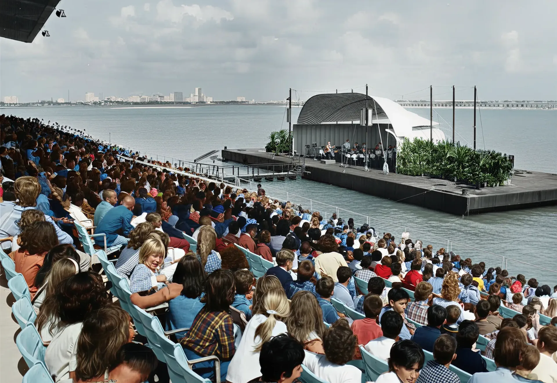 Orchestra concert on the water at Marine Stadium